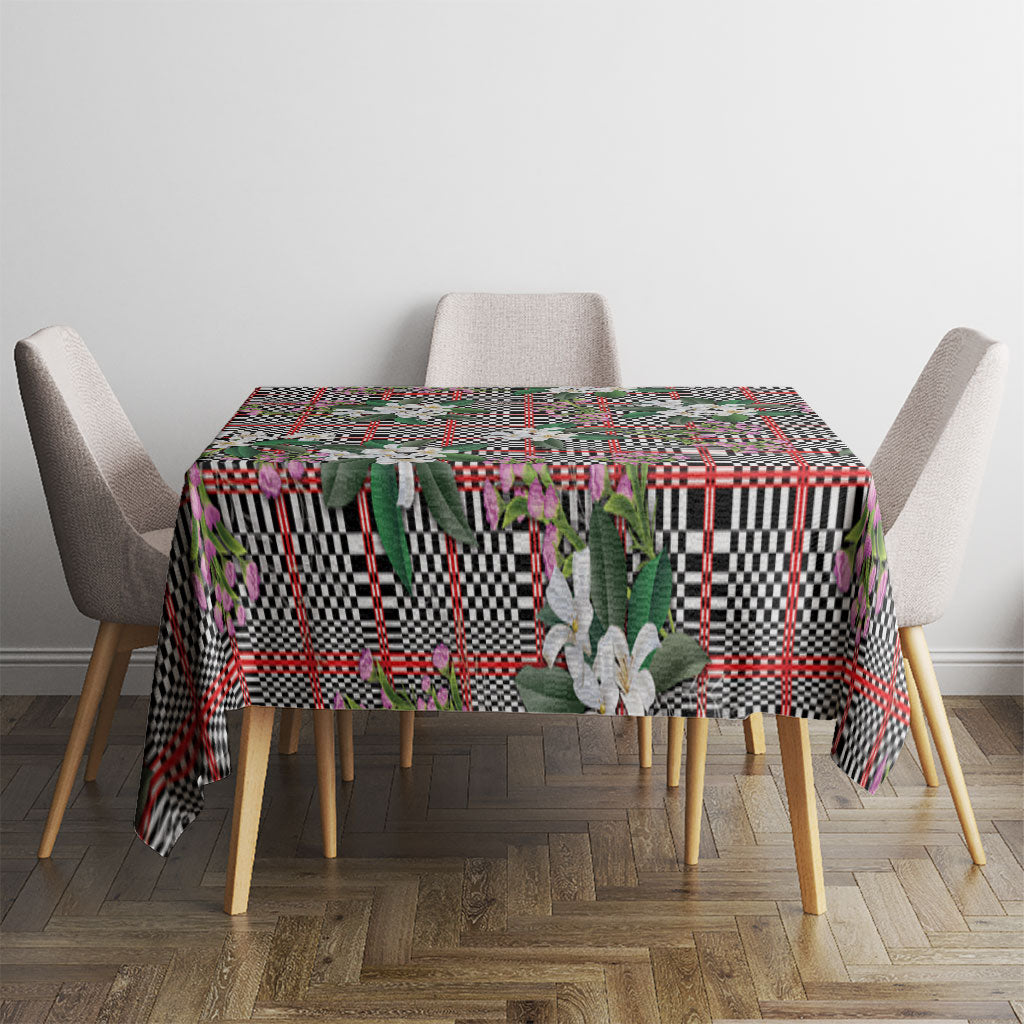 Red Binakol Motifs With Jasminum Sambac Tablecloth Mabuhay Philippines Festival DT05 - Polynesian Pride