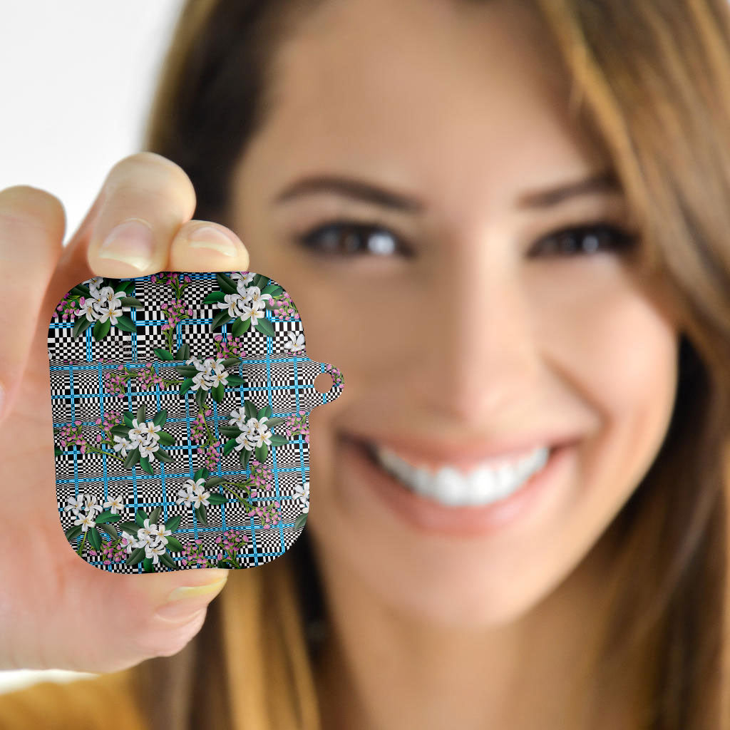 Blue Binakol Motifs With Jasminum Sambac AirPods Case Mabuhay Philippines Festival DT05 - Polynesian Pride