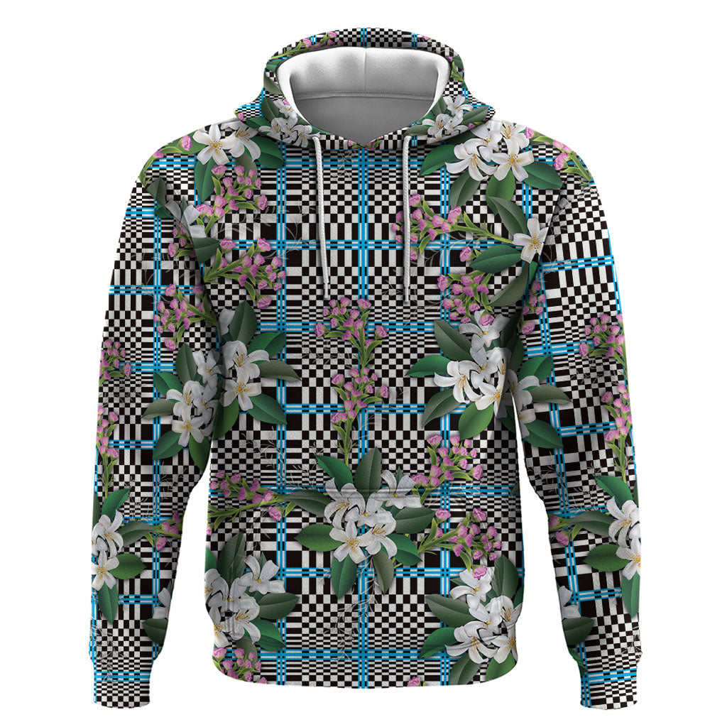 Blue Binakol Motifs With Jasminum Sambac Zip Hoodie Mabuhay Philippines Festival DT05 Pullover Hoodie Blue - Polynesian Pride