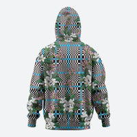 Blue Binakol Motifs With Jasminum Sambac Zip Hoodie Mabuhay Philippines Festival DT05 - Polynesian Pride