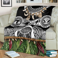 Polynesia Maui Black Tattoo Inspired Blanket Tropical Leaf Skirt Costume DT05 - Polynesian Pride