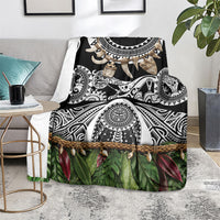 Polynesia Maui Black Tattoo Inspired Blanket Tropical Leaf Skirt Costume DT05 - Polynesian Pride