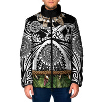 Polynesia Maui Black Tattoo Inspired Padded Jacket Tropical Leaf Skirt Costume DT05 Men Black - Polynesian Pride