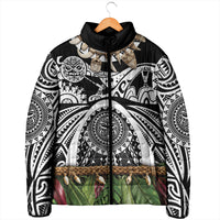 Polynesia Maui Black Tattoo Inspired Padded Jacket Tropical Leaf Skirt Costume DT05 - Polynesian Pride