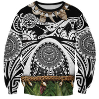 Polynesia Maui Black Tattoo Inspired Sweatshirt Tropical Leaf Skirt Costume DT05 Unisex Black - Polynesian Pride