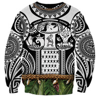 Polynesia Maui Black Tattoo Inspired Sweatshirt Tropical Leaf Skirt Costume DT05 - Polynesian Pride