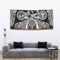 Polynesia Maui Black Tattoo Inspired Tapestry Tropical Leaf Skirt Costume DT05 - Polynesian Pride