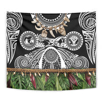 Polynesia Maui Black Tattoo Inspired Tapestry Tropical Leaf Skirt Costume DT05 - Polynesian Pride