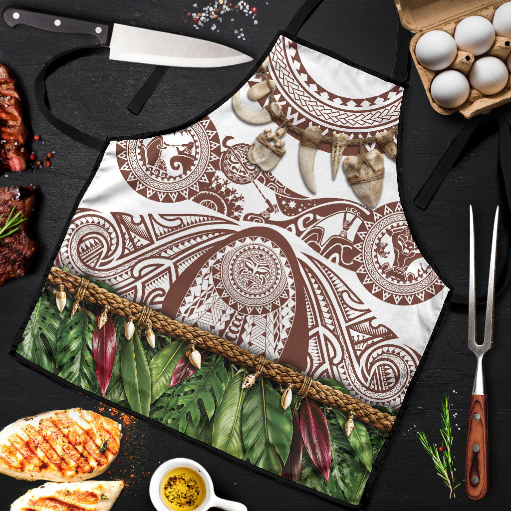 Polynesia Maui Umber Tattoo Inspired Apron Tropical Leaf Skirt Costume DT05 Brown - Polynesian Pride