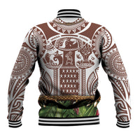Polynesia Maui Umber Tattoo Inspired Baseball Jacket Tropical Leaf Skirt Costume DT05 - Polynesian Pride
