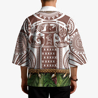 Polynesia Maui Umber Tattoo Inspired Kimono Tropical Leaf Skirt Costume DT05 - Polynesian Pride
