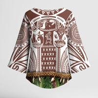Polynesia Maui Umber Tattoo Inspired Kimono Sleeve Blouse Tropical Leaf Skirt Costume DT05 - Polynesian Pride