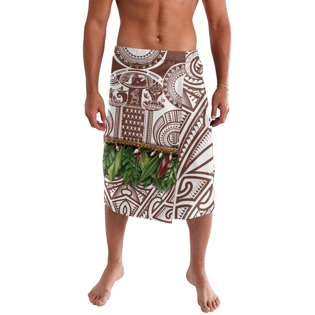 Polynesia Maui Umber Tattoo Inspired Lavalava Tropical Leaf Skirt Costume DT05 Brown - Polynesian Pride