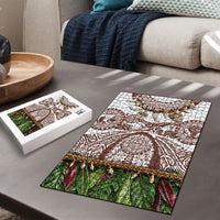 Polynesia Maui Umber Tattoo Inspired Puzzle Tropical Leaf Skirt Costume DT05 - Polynesian Pride
