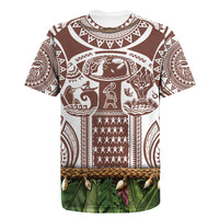 Polynesia Maui Umber Tattoo Inspired Rugby Jersey Tropical Leaf Skirt Costume DT05 - Polynesian Pride
