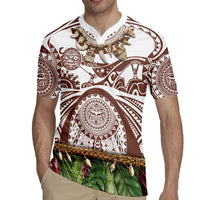 Polynesia Maui Umber Tattoo Inspired Rugby Jersey Tropical Leaf Skirt Costume DT05 - Polynesian Pride