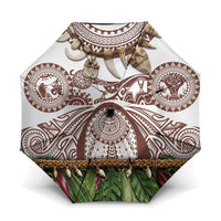 Polynesia Maui Umber Tattoo Inspired Umbrella Tropical Leaf Skirt Costume DT05 One Size Folded 11.42 inch Opened Diameter 37.4 inch Brown - Polynesian Pride