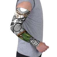 Polynesia Maui White Tattoo Inspired Arm Sleeves Tropical Leaf Skirt Costume DT05 - Polynesian Pride