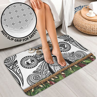 Polynesia Maui White Tattoo Inspired Bathroom Set Tropical Leaf Skirt Costume DT05 - Polynesian Pride