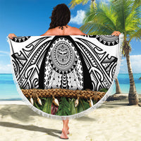 Polynesia Maui White Tattoo Inspired Beach Blanket Tropical Leaf Skirt Costume DT05 - Polynesian Pride