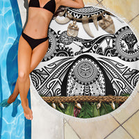 Polynesia Maui White Tattoo Inspired Beach Blanket Tropical Leaf Skirt Costume DT05 - Polynesian Pride