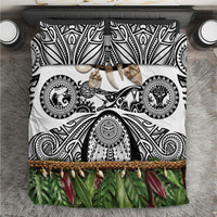 Polynesia Maui White Tattoo Inspired Bedding Set Tropical Leaf Skirt Costume DT05 White - Polynesian Pride