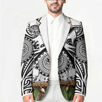 Polynesia Maui White Tattoo Inspired Blazer Tropical Leaf Skirt Costume DT05 - Polynesian Pride