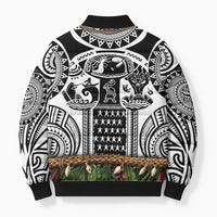 Polynesia Maui White Tattoo Inspired Bomber Puffer Jacket Tropical Leaf Skirt Costume DT05 - Polynesian Pride