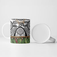 Polynesia Maui White Tattoo Inspired Ceramic Mug Tropical Leaf Skirt Costume DT05 - Polynesian Pride