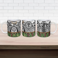 Polynesia Maui White Tattoo Inspired Ceramic Mug Tropical Leaf Skirt Costume DT05 - Polynesian Pride