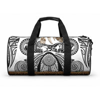 Polynesia Maui White Tattoo Inspired Duffle Bag Tropical Leaf Skirt Costume DT05 One size White - Polynesian Pride