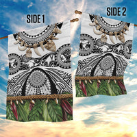 Polynesia Maui White Tattoo Inspired Garden Flag Tropical Leaf Skirt Costume DT05 - Polynesian Pride