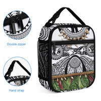 Polynesia Maui White Tattoo Inspired Lunch Bag Tropical Leaf Skirt Costume DT05 - Polynesian Pride