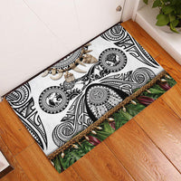 Polynesia Maui White Tattoo Inspired Rubber Doormat Tropical Leaf Skirt Costume DT05 - Polynesian Pride