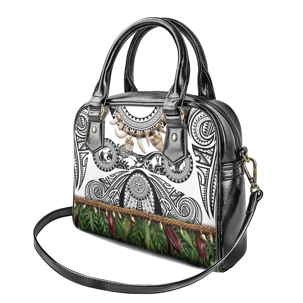Polynesia Maui White Tattoo Inspired Shoulder Handbag Tropical Leaf Skirt Costume DT05 - Polynesian Pride