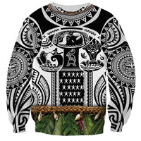 Polynesia Maui White Tattoo Inspired Sweatshirt Tropical Leaf Skirt Costume DT05 - Polynesian Pride