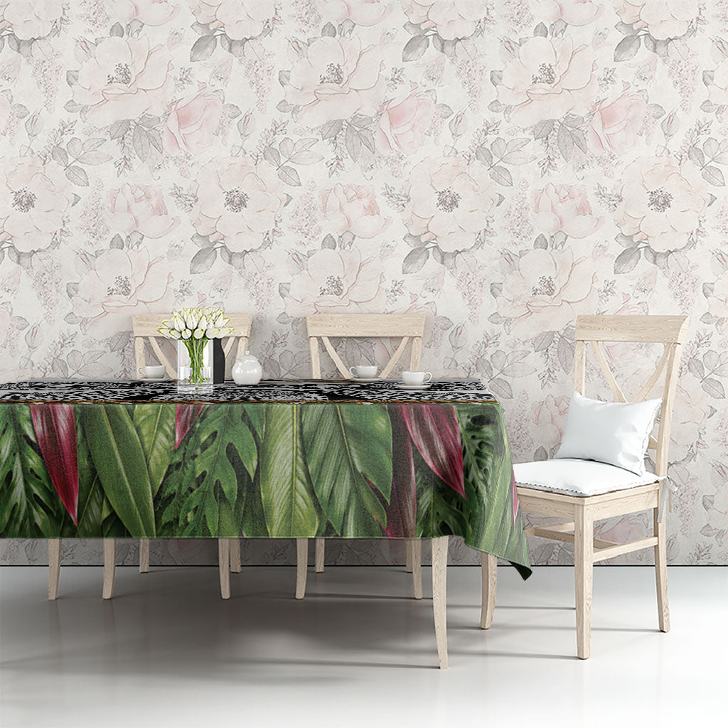Polynesia Maui White Tattoo Inspired Tablecloth Tropical Leaf Skirt Costume DT05 - Polynesian Pride