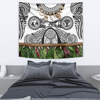 Polynesia Maui White Tattoo Inspired Tapestry Tropical Leaf Skirt Costume DT05 - Polynesian Pride