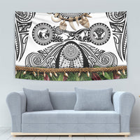 Polynesia Maui White Tattoo Inspired Tapestry Tropical Leaf Skirt Costume DT05 - Polynesian Pride