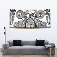Polynesia Maui White Tattoo Inspired Tapestry Tropical Leaf Skirt Costume DT05 - Polynesian Pride
