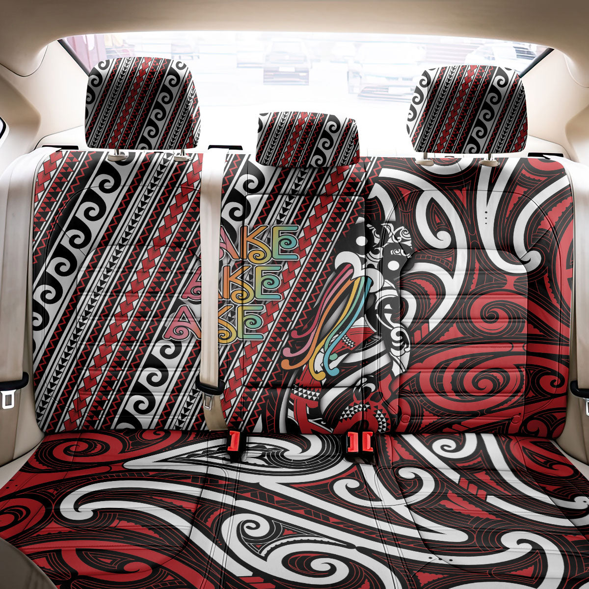 Maori Language Week Back Car Seat Cover Ake Ake Ake Tribal Patterns DT05 - Polynesian Pride