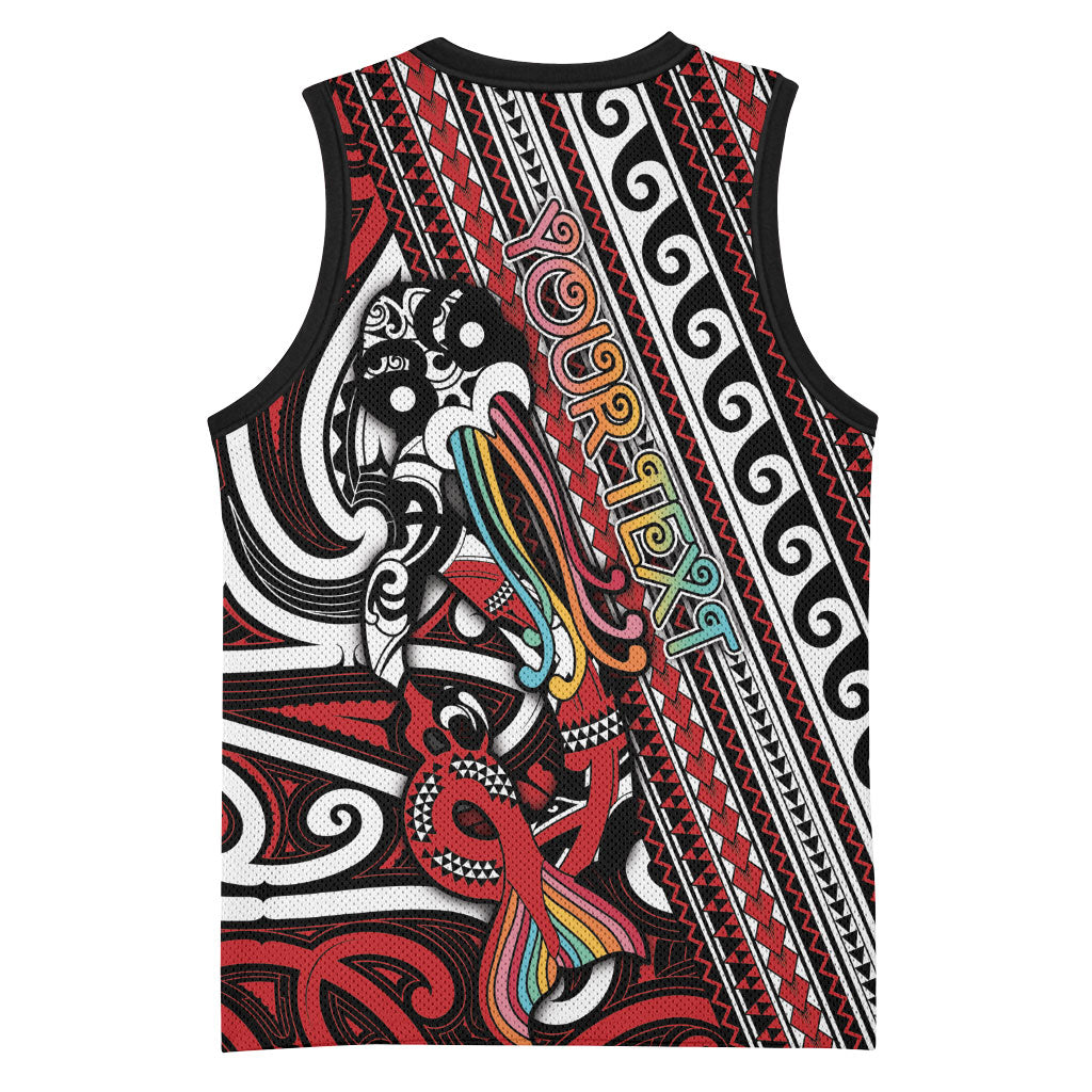 Personalised Maori Language Week Basketball Jersey Ake Ake Ake Tribal Patterns DT05 - Polynesian Pride