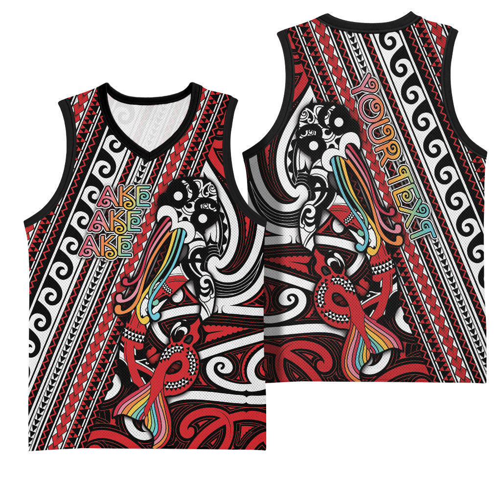 Personalised Maori Language Week Basketball Jersey Ake Ake Ake Tribal Patterns DT05 - Polynesian Pride
