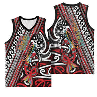 Personalised Maori Language Week Basketball Jersey Ake Ake Ake Tribal Patterns DT05 - Polynesian Pride