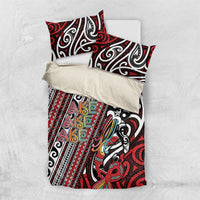 Maori Language Week Bedding Set Ake Ake Ake Tribal Patterns DT05 US Twin 172cm x 218cm Red - Polynesian Pride