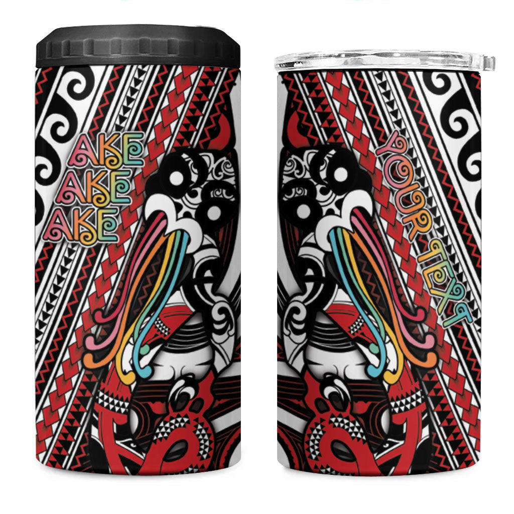 Personalised Maori Language Week 4 in 1 Can Cooler Tumbler Ake Ake Ake Tribal Patterns DT05 One Size: 16 oz Red - Polynesian Pride