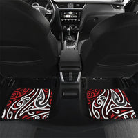 Personalised Maori Language Week Car Mats Ake Ake Ake Tribal Patterns DT05 Set 2pcs - Back Red - Polynesian Pride