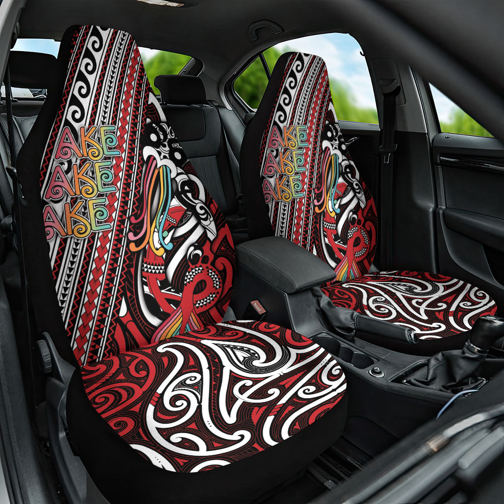 Maori Language Week Car Seat Cover Ake Ake Ake Tribal Patterns DT05 One Size Red - Polynesian Pride