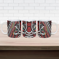 Personalised Maori Language Week Ceramic Mug Ake Ake Ake Tribal Patterns DT05 - Polynesian Pride