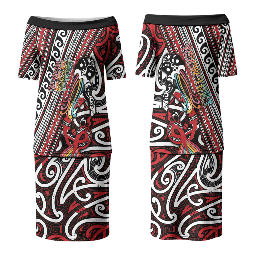 Personalised Maori Language Week Couples Matching Puletasi and Long Sleeve Button Shirt Ake Ake Ake Tribal Patterns DT05 - Polynesian Pride